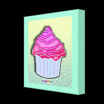 Strawberry Cupcake Gallery Wrapped Canvas canvas prints