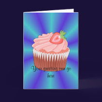 Strawberry Cupcake Greeting Card