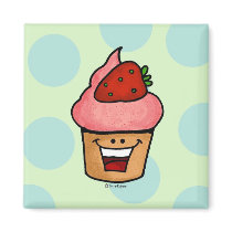strawberry cupcake magnets by cfkaatje strawberry cupcake magnets