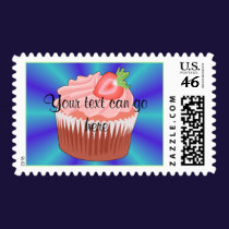 Strawberry Cupcake Postage stamps