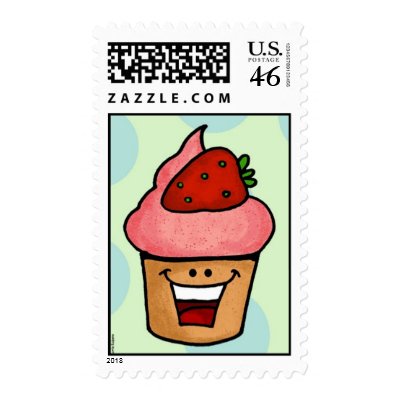 strawberry cupcake stamp by cfkaatje