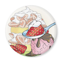 Strawberry Dreams Forever M magnets by Vivid_Touch Strawberry Dreams Forever M magnets