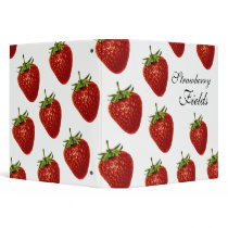 Strawberry Fields Forever Office Binder Folder by PipsStationery Strawberry Fields Forever Office Binder Folder