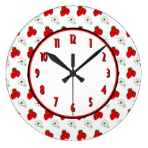 Strawberry Flower Retro Kitchen Wall Clock wall clocks