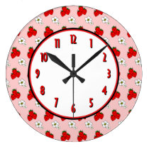 Strawberry Flower Retro Kitchen Wall Clock wall clocks