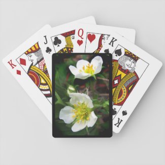 Strawberry Flowers Playing Cards
