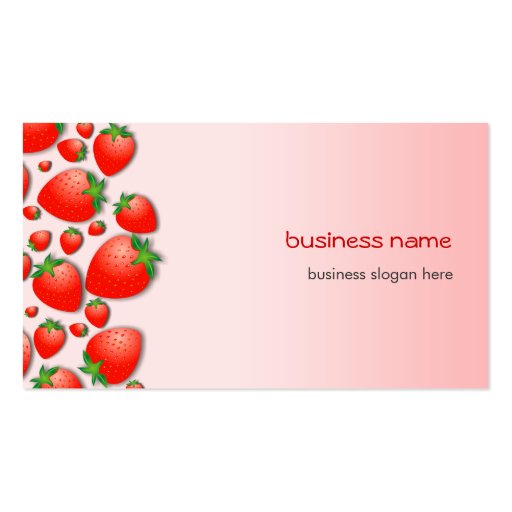 Strawberry Fresh Pink Business Cards