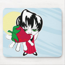 strawberry girl forever mousepads