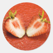 strawberry halves stickers