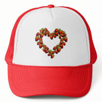 Strawberry Heart Mesh Hats