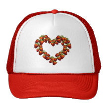 Strawberry Heart Mesh Hats
