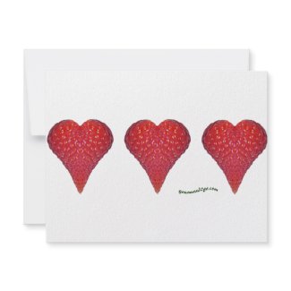 Strawberry Hearts invitation