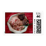 Strawberry ice cream postage stamp