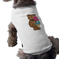 Strawberry Ice Cream Teddy pet clothing by claudiascorner Strawberry Ice Cream Teddy pet clothing