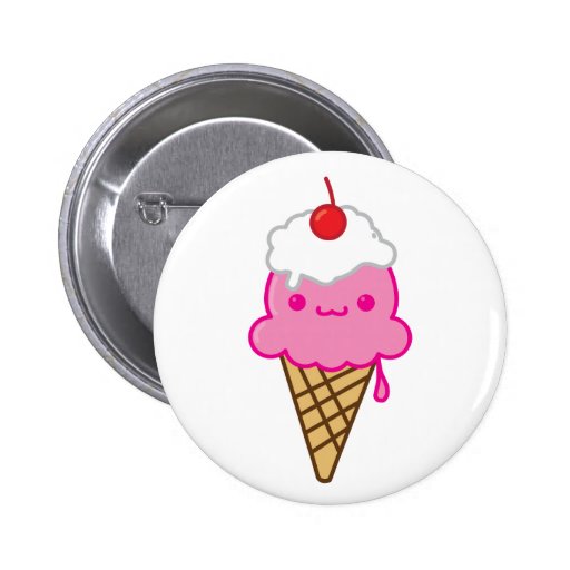 strawberry icecream pinback buttons