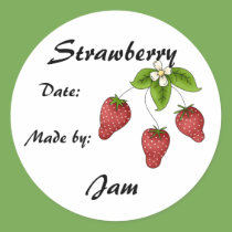 Strawberry Jam Label stickers