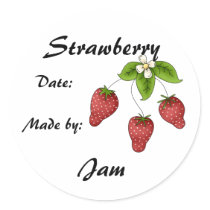 Strawberry Jam Label stickers