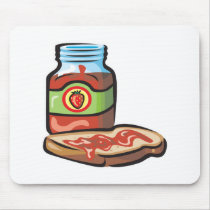 strawberry jelly jam and toast mousepads