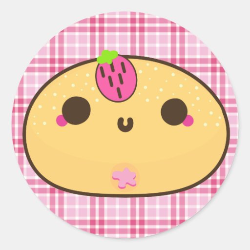Strawberry Jelly Powder DOH!NUT Round Stickers