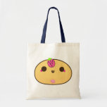 Strawberry Jelly Powder Donut Tote Bags