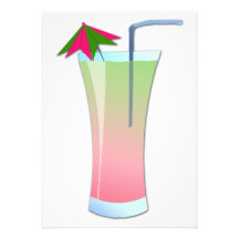 Strawberry Kiwi Cooler Personalized Announcements