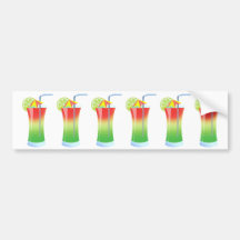 Strawberry Lime Cooler Bumper Stickers