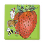 Strawberry Fridge Magnets