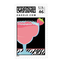 Strawberry Margarita Postage Stamp
