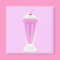 Strawberry Milkshake Magnet