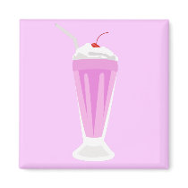 Strawberry Milkshake Magnet by BellyJeans Strawberry Milkshake Magnet