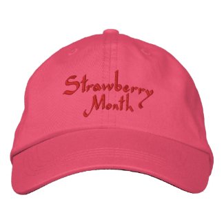 Strawberry Month Embroidered Baseball Cap