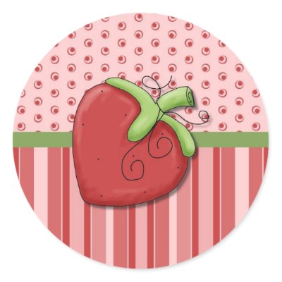 Strawberry Notecards, Postage and Stickers