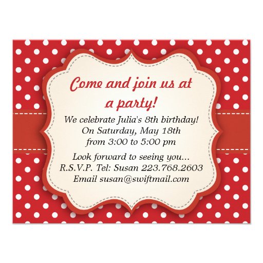 Strawberry Party Invitation