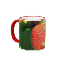 Strawberry Patch Ringer Mug
