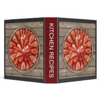 Strawberry Pie 3 Ring Binders