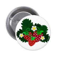 Strawberry Pinback Button