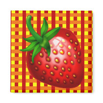 Strawberry Plaid magnets by JuJuGarden Strawberry Plaid magnets