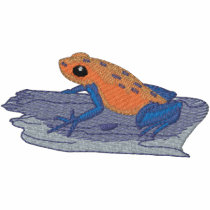 Strawberry Poison Dart Frog embroidered shirts by ZazzleEmbroidery Strawberry Poison Dart Frog embroidered shirts