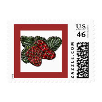 Strawberry Postage Stamps