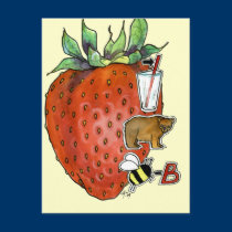 Strawberry postcards