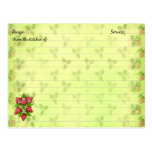 Strawberry Recipe Cards Post Card
