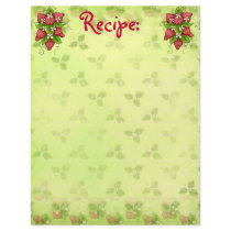 Strawberry Recipe Paper letterhead by LulusLand Strawberry Recipe Paper letterhead