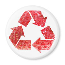 Strawberry Recycling Magnet