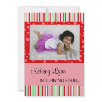 Strawberry Red Pink Invitation