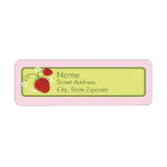 Strawberry Return Address Label labels
