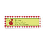 Strawberry Return Address Label labels