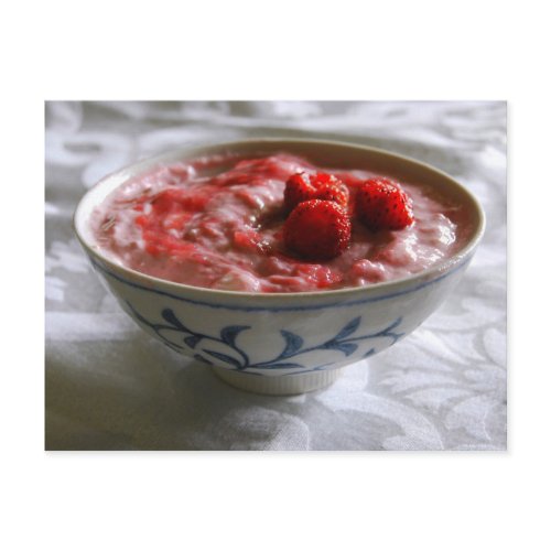 Strawberry Rhubarb Yogurt Postcard postcard