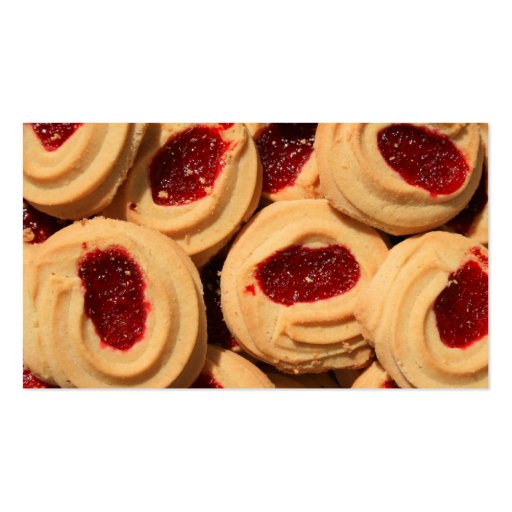 Strawberry Shortbread Cookies Business Cards (front side)