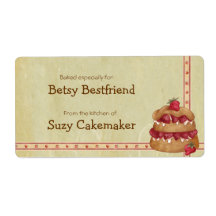 Strawberry Shortcake Personalized Labels Personalized Shipping Label