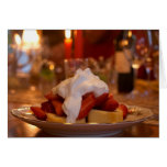 Strawberry Shortcake With Whipcream Greeting Cards